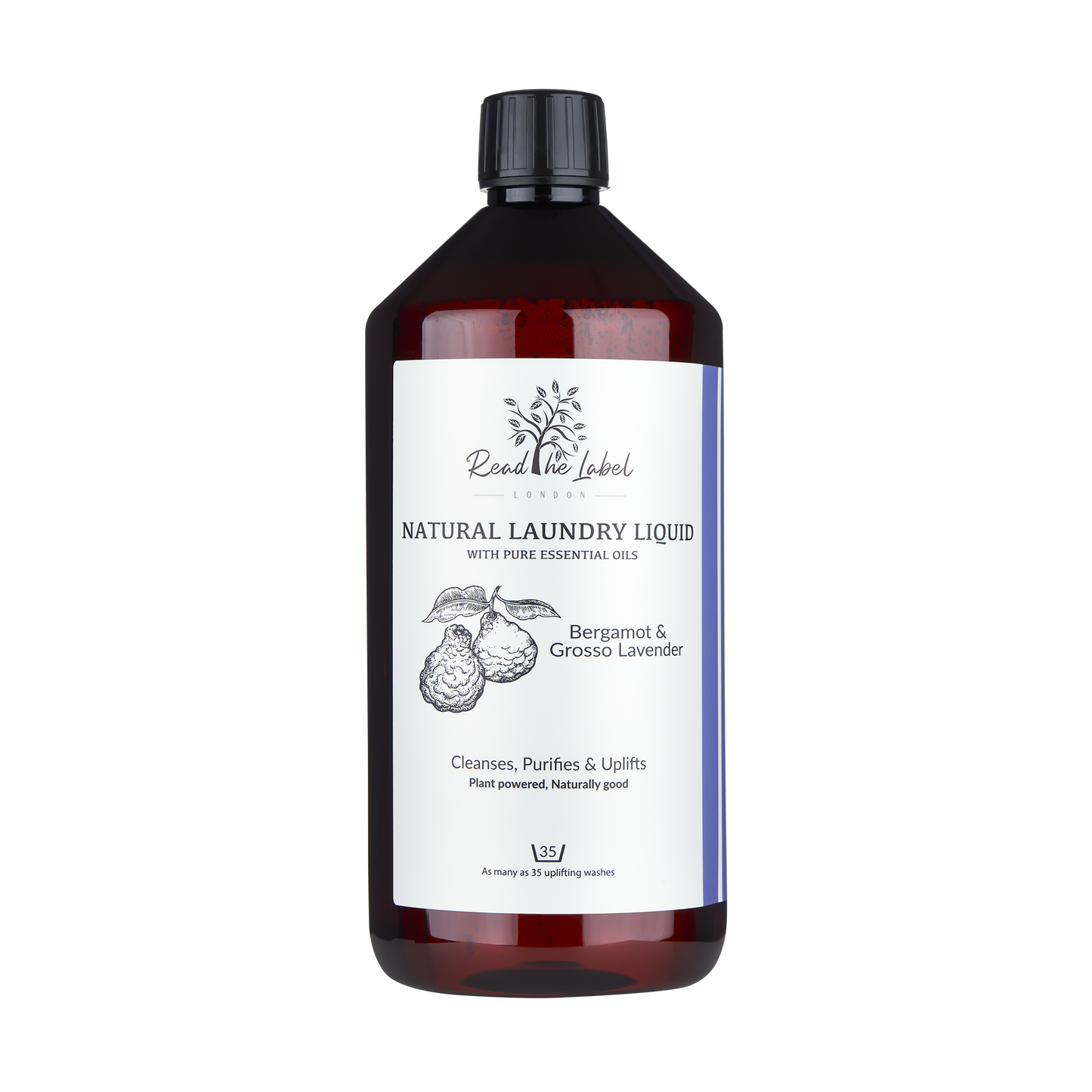 Natural Laundry Liquid- Bergamot & Grosso Lavender 1000ml