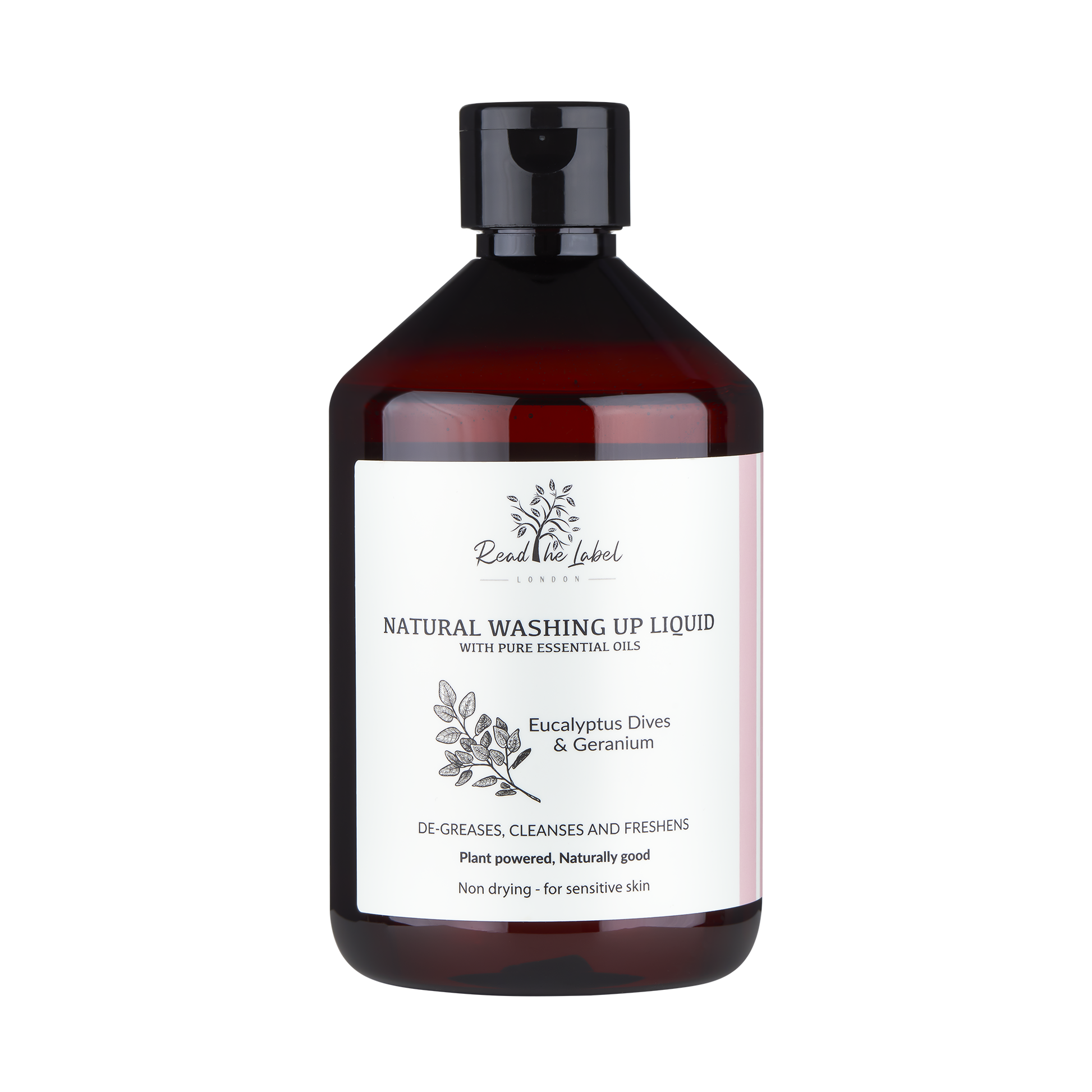 Read The Label London Natural Washing Up Liquid in Eucalyptus & Geranium 500ml