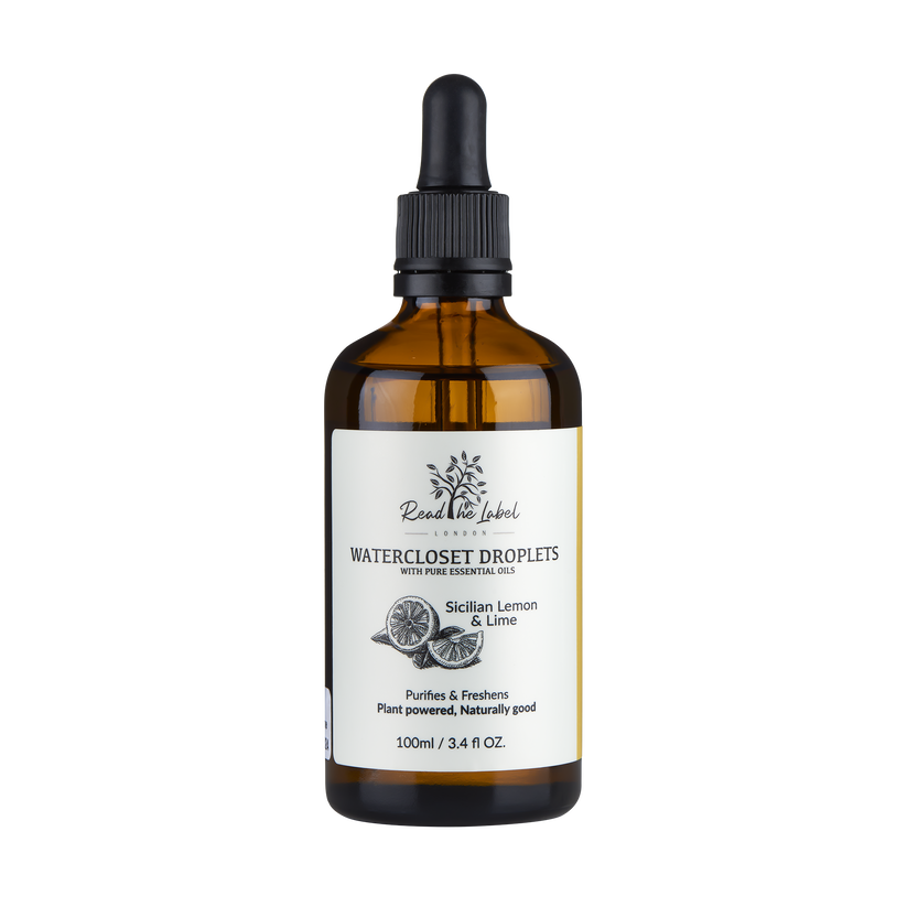 Read The Label London Natural Watercloset Droplets in Sicilian Lemon & Lime 100ml — toilet drops