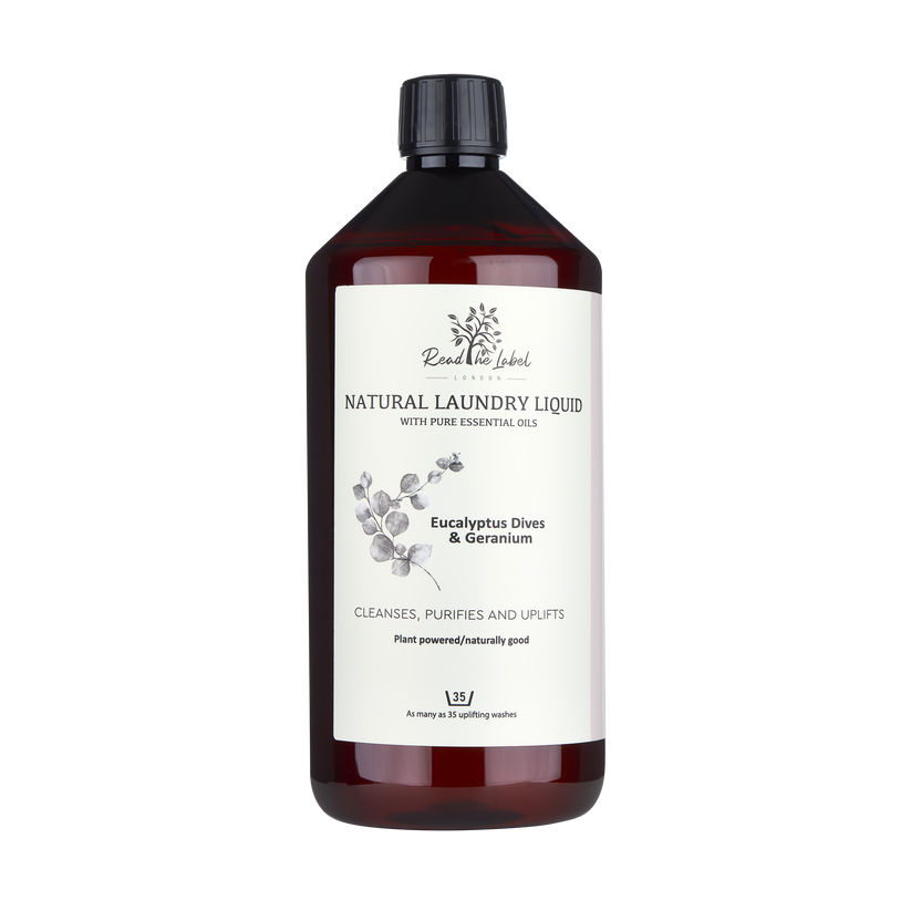 Read The Label London Natural Laundry Liquid in Eucalyptus & Geranium — plant-based detergent