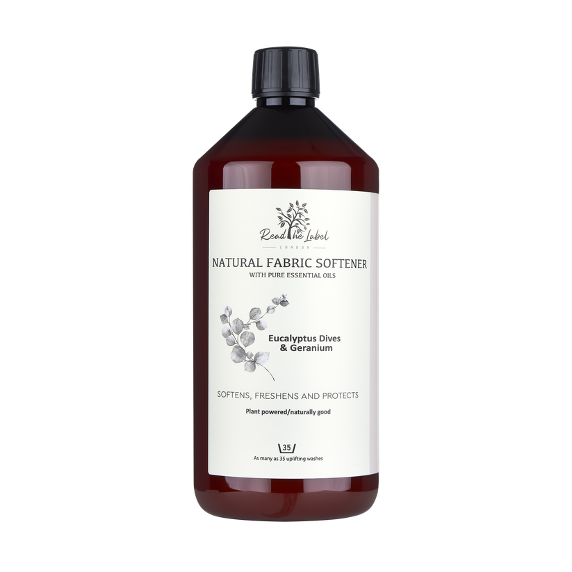 Read The Label London Natural Fabric Softener in Eucalyptus Dives & Geranium 1000ml